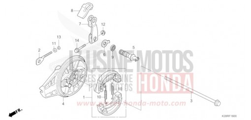 REAR BRAKE PANEL CRF125FS de 2025